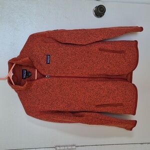 Patagonia Burnt Orange Full-Zip Fleece Jacket